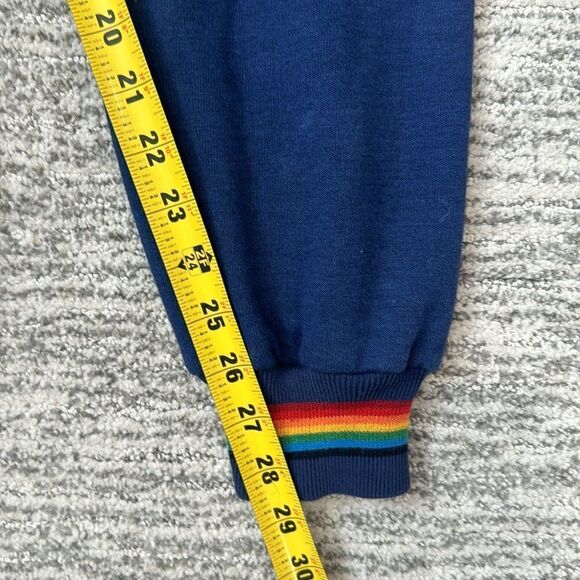 New Aviator National RAINBOW RIB POCKET SWEATPANTS Navy Small - Picture 10 of 13